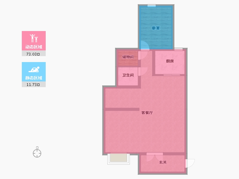 山西省-太原市-阳光城花满墅-76.05-户型库-动静分区