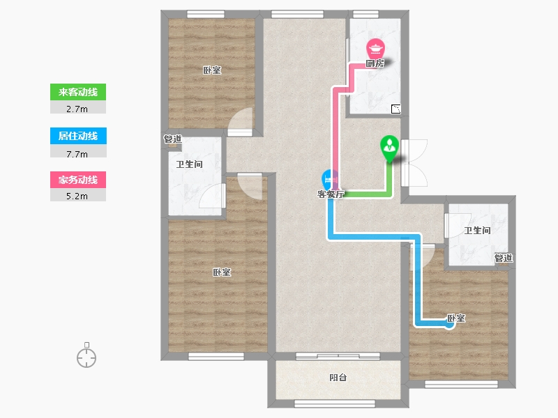 山西省-大同市-碧水云天·御河苑-97.79-户型库-动静线