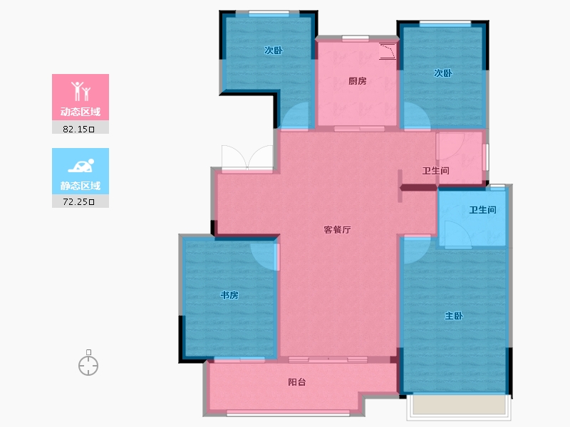 河南省-许昌市-中南金玉堂-140.01-户型库-动静分区