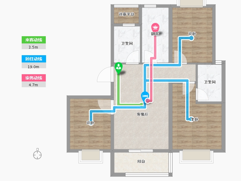 云南省-昆明市-中建龙熙国际-72.30-户型库-动静线