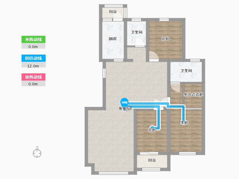 河北省-廊坊市-幸福家园-87.21-户型库-动静线