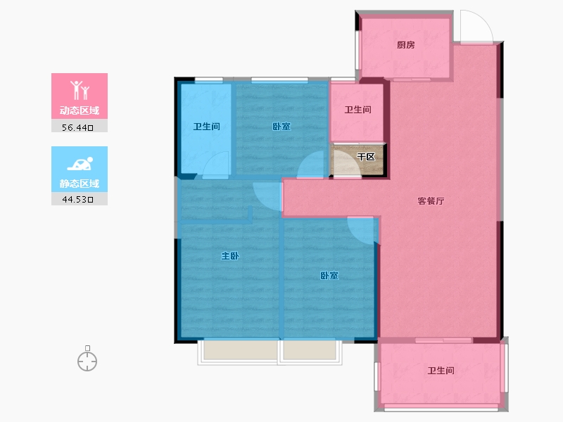 贵州省-安顺市-万博学府-94.19-户型库-动静分区