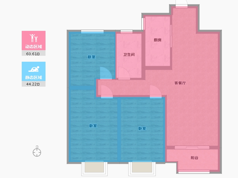 山西省-太原市-融创外滩公馆二期-94.00-户型库-动静分区