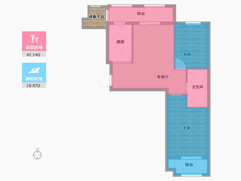 河北省-廊坊市-正园-66.40-户型库-动静分区