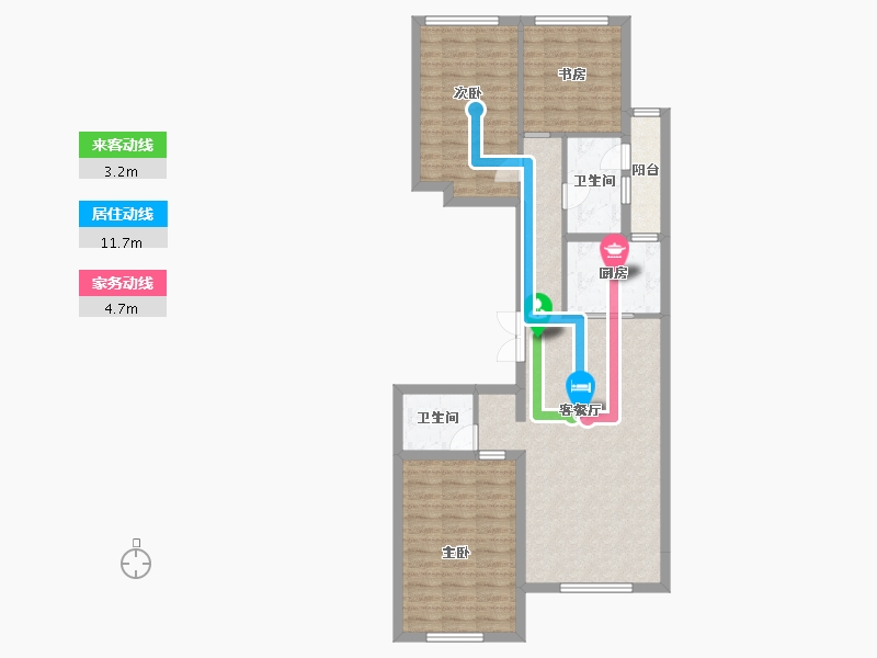 河北省-廊坊市-正园-93.60-户型库-动静线