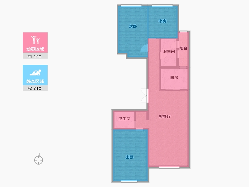 河北省-廊坊市-正园-93.60-户型库-动静分区