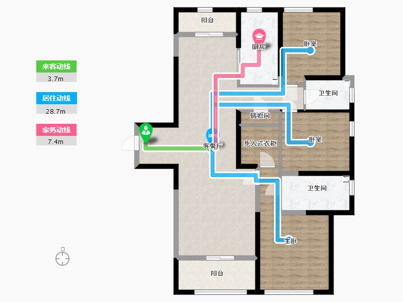 山西省-太原市-润景•园著-122.40-户型库-动静线