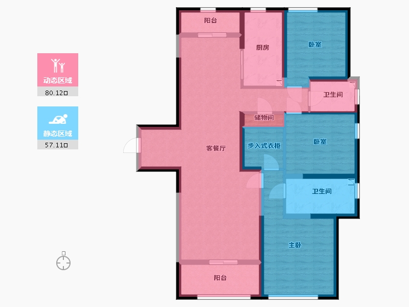 山西省-太原市-润景•园著-122.40-户型库-动静分区