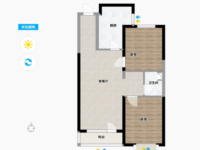 山西省-太原市-中国铁建西府国际-71.00-户型库-采光通风