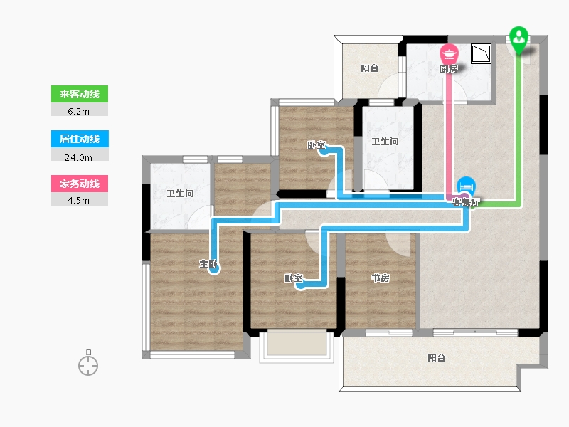 四川省-成都市-天府中心城 C时代-98.96-户型库-动静线