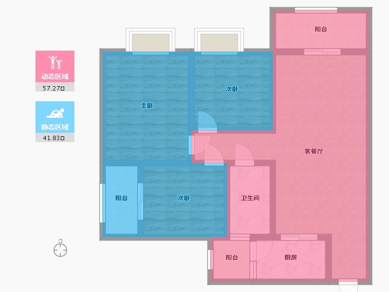 四川省-资阳市-新华阳光誉品-87.23-户型库-动静分区