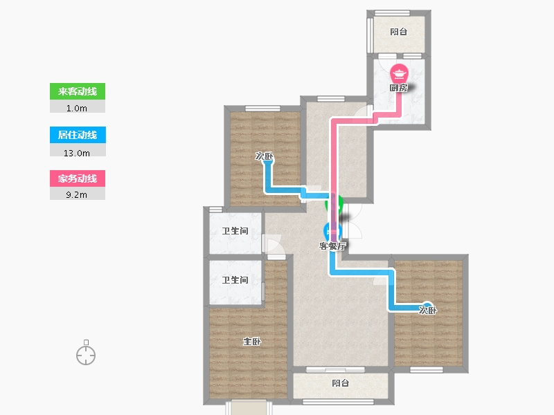 河北省-廊坊市-文院9号-100.60-户型库-动静线