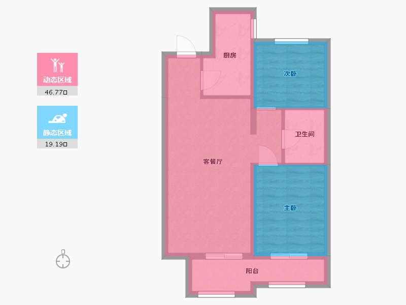 河北省-廊坊市-廊坊孔雀城公园海一期-58.59-户型库-动静分区