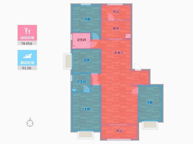 山西省-太原市-山投·青运城-128.08-户型库-动静分区