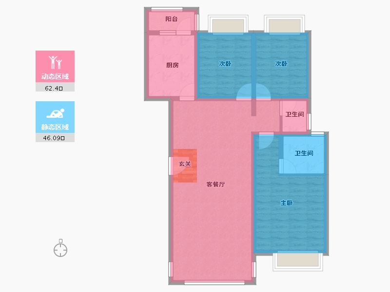 云南省-曲靖市-博泰御景阳光-97.00-户型库-动静分区