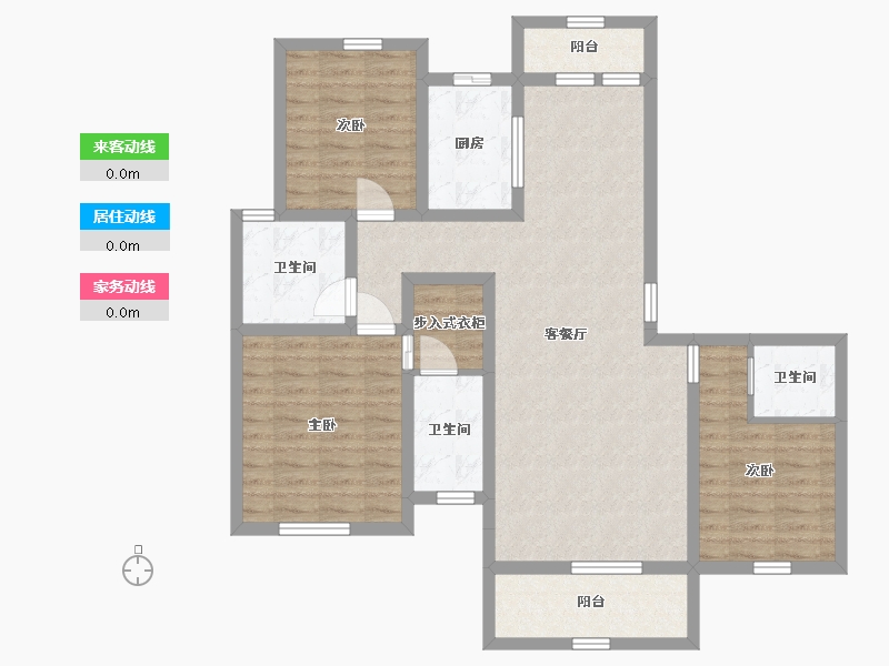 河北省-石家庄市-滨江·荣盛华府-99.45-户型库-动静线