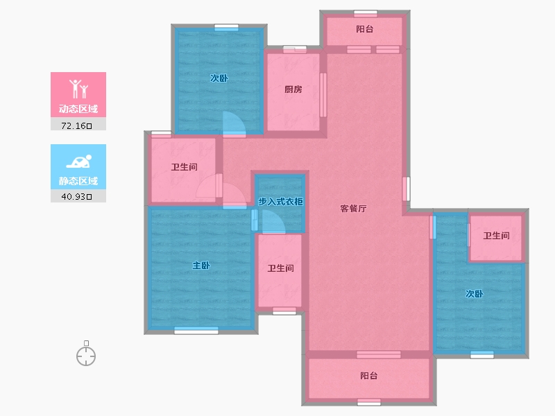 河北省-石家庄市-滨江·荣盛华府-99.45-户型库-动静分区