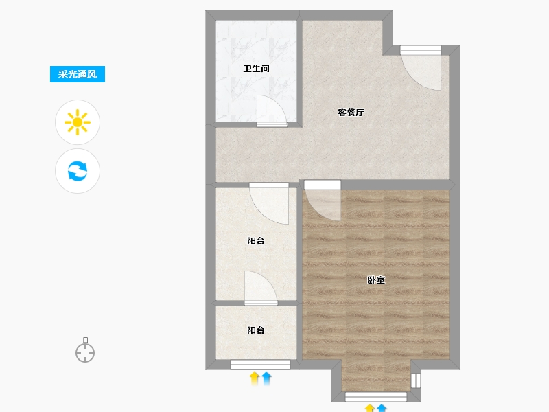 河北省-沧州市-贻成·御景狮城-49.00-户型库-采光通风