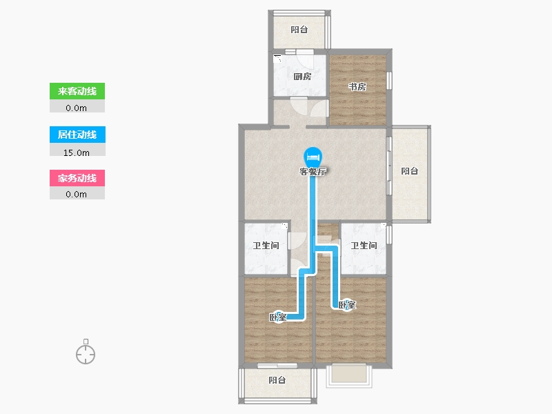 山西省-太原市-如意小区-92.08-户型库-动静线