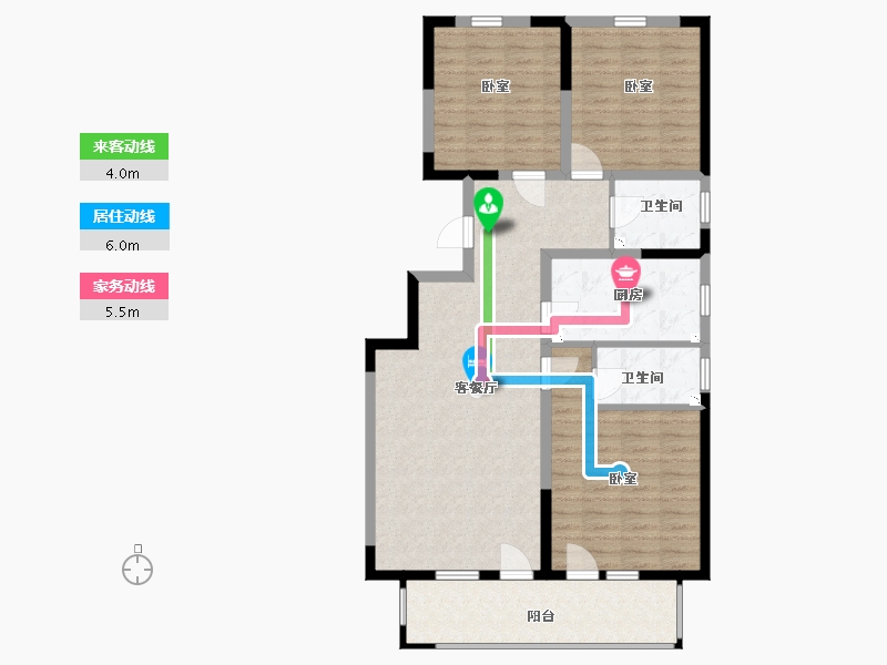 河北省-廊坊市-阿尔卡迪亚清芷苑-98.00-户型库-动静线