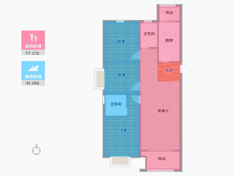 山西省-太原市-山投·青运城-90.80-户型库-动静分区