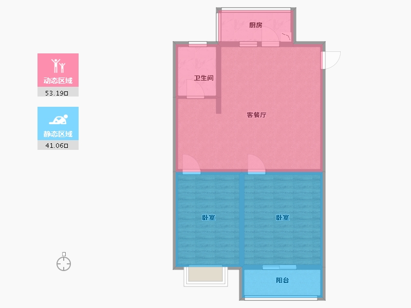 山西省-太原市-如意小区-84.70-户型库-动静分区