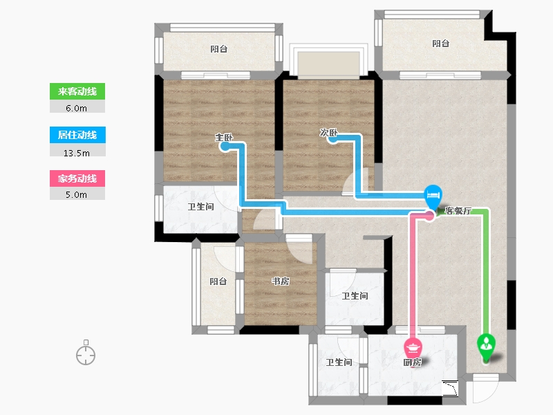 四川省-成都市-逸山公馆-89.60-户型库-动静线