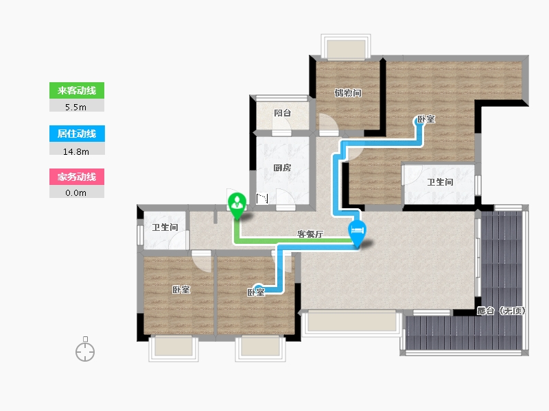 四川省-成都市-兴城人居云山府-117.05-户型库-动静线