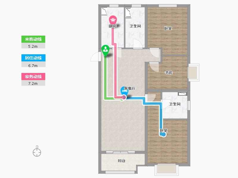 山西省-太原市-融创外滩公馆二期-103.00-户型库-动静线