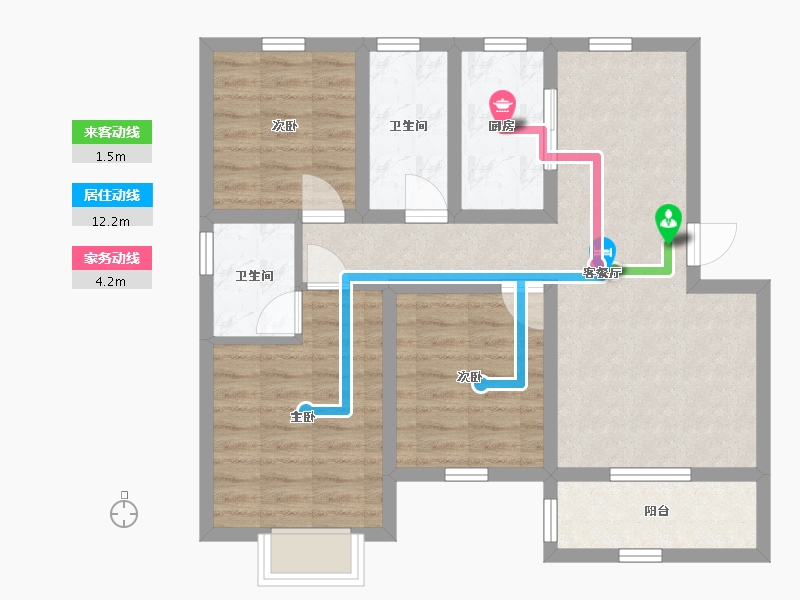 河北省-石家庄市-滨江·荣盛华府-75.80-户型库-动静线