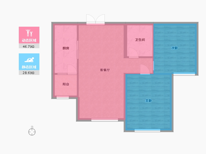 河北省-廊坊市-春辉时代中心-68.40-户型库-动静分区