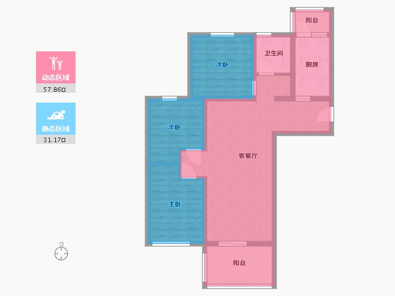 河北省-廊坊市-幸福家园-78.37-户型库-动静分区