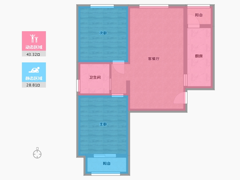 河北省-廊坊市-高铁壹号-63.53-户型库-动静分区