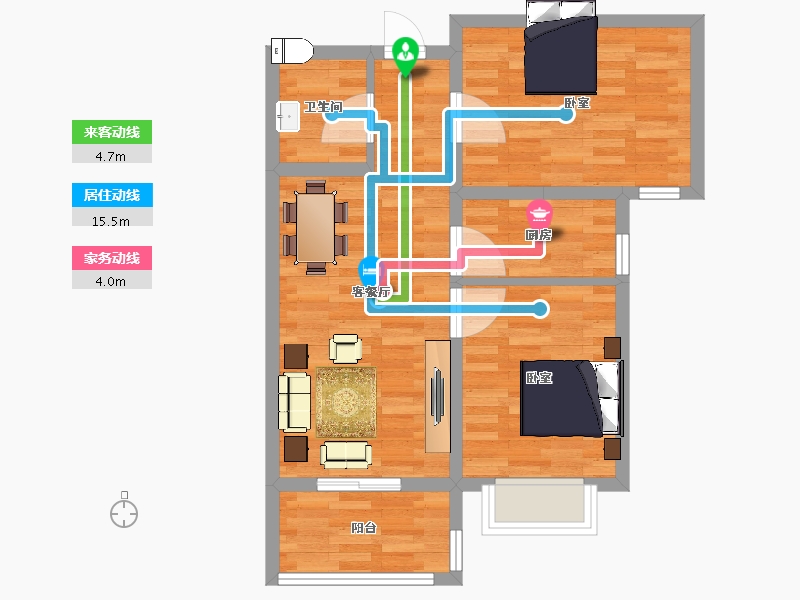 河北省-邯郸市-碧水倾城-61.23-户型库-动静线