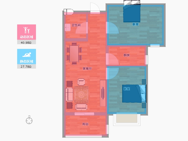 河北省-邯郸市-碧水倾城-61.23-户型库-动静分区