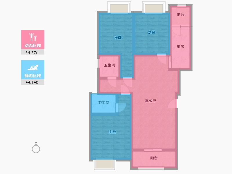 四川省-资阳市-新华阳光誉品-86.14-户型库-动静分区