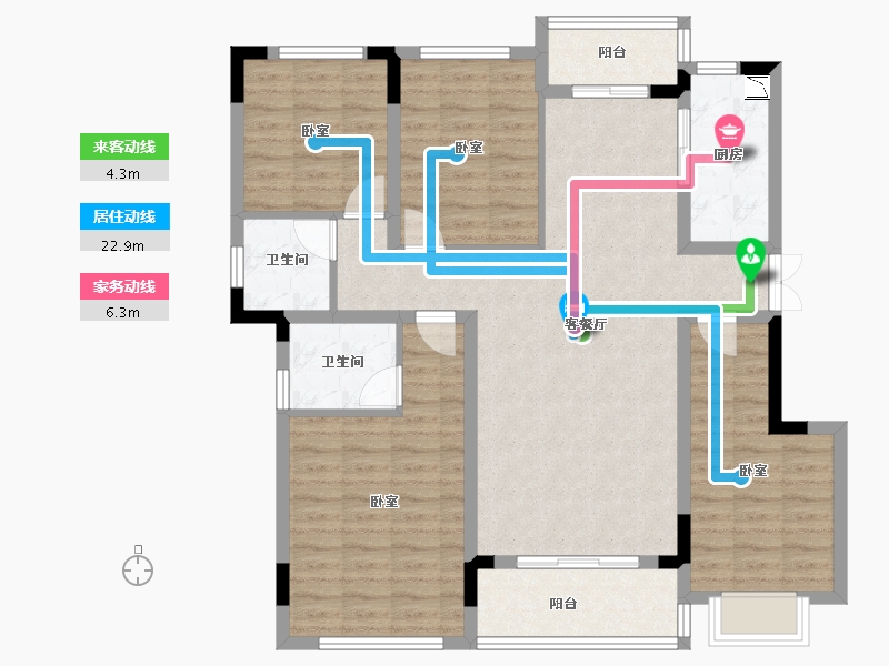 四川省-成都市-金地商置弘阳梵锦108-108.23-户型库-动静线