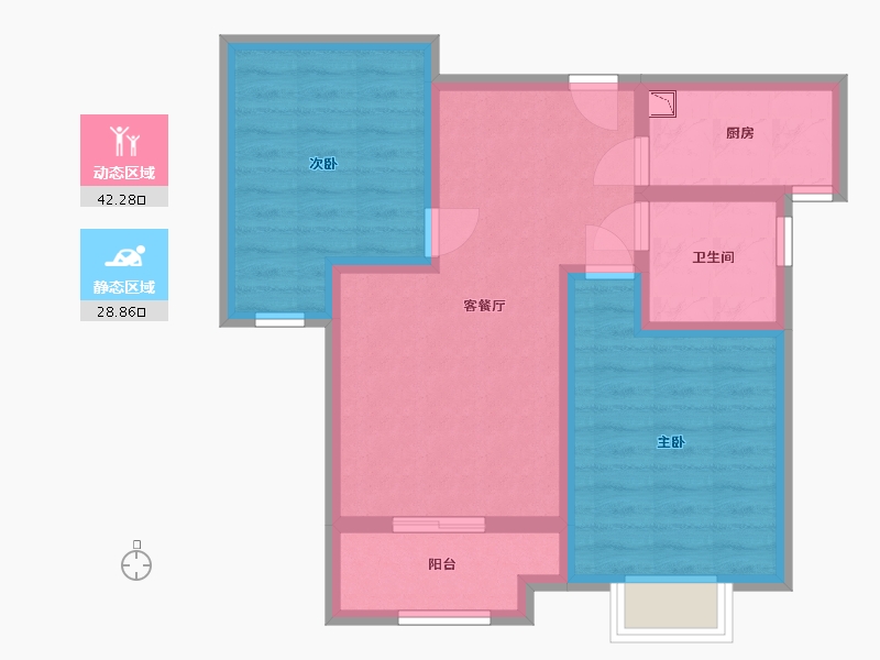 河北省-廊坊市-龙邸·厚得街-62.24-户型库-动静分区