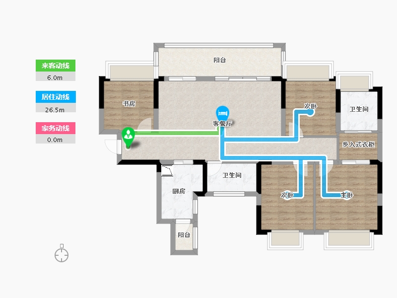 四川省-成都市-河畔府邸-106.78-户型库-动静线