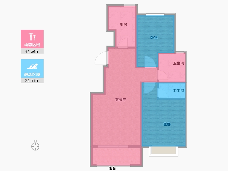 河北省-石家庄市-城南尚府-71.20-户型库-动静分区