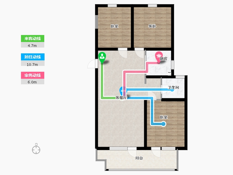 河北省-廊坊市-阿尔卡迪亚清芷苑-92.16-户型库-动静线