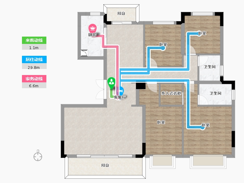 四川省-成都市-金地商置弘阳梵锦108-118.80-户型库-动静线