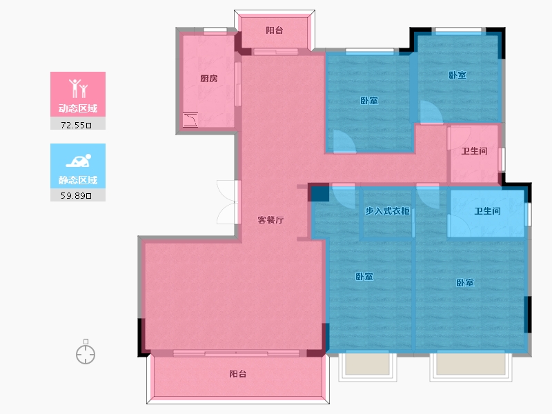 四川省-成都市-金地商置弘阳梵锦108-118.80-户型库-动静分区