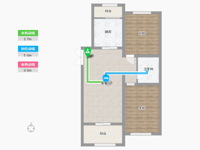 河北省-廊坊市-春辉时代中心-71.80-户型库-动静线