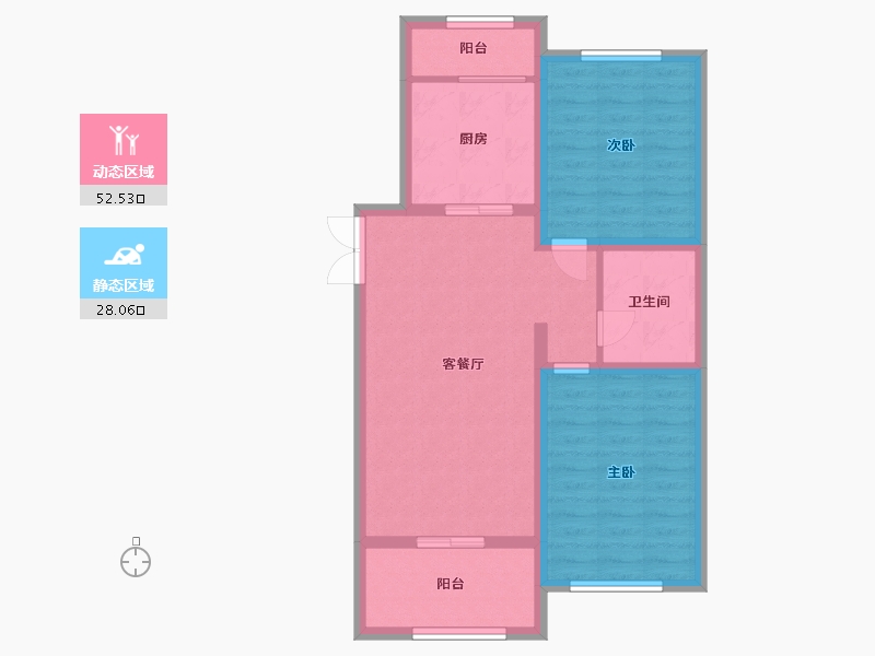 河北省-廊坊市-春辉时代中心-71.80-户型库-动静分区