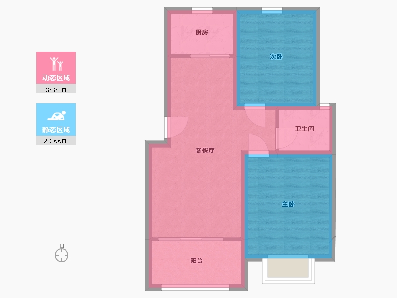 河北省-沧州市-嘉禾一方-55.46-户型库-动静分区