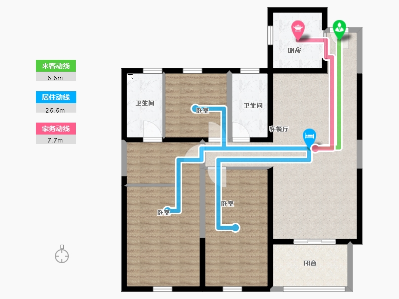 山西省-太原市-鸿赫·时代天际-119.10-户型库-动静线