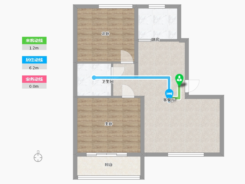 河北省-廊坊市-高铁壹号-71.59-户型库-动静线