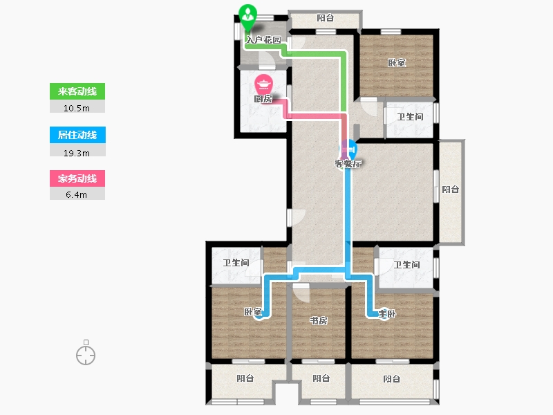 山西省-太原市-建投 · 祥澐府-144.12-户型库-动静线