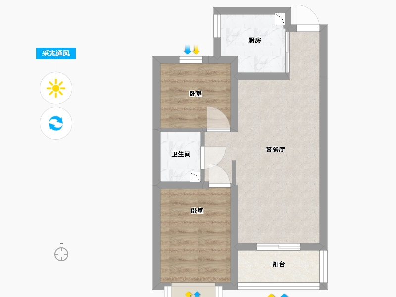 山西省-太原市-如意小区-43.11-户型库-采光通风